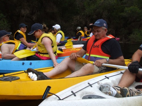 Canoe Raft Group Gathering
