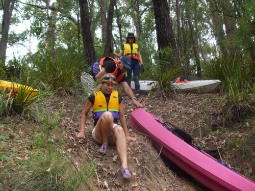 Descending a Steep Riverbank