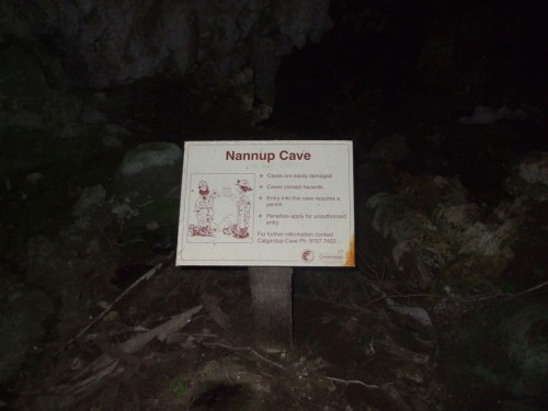Nannup Cave Sign