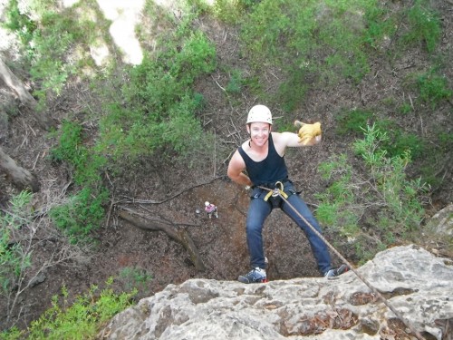 Brent Gives Abseiling The Thumbs Up