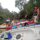 Saffron pprepares for kayaking