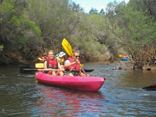 Liset and Louisa dash for the finish line