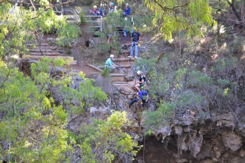 Abseiling At Brides Cave