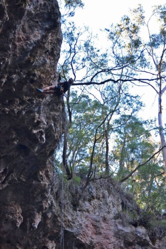 Nikky Abseils Before Sunset