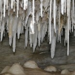 Clean White Stalactites In Dingo Cave