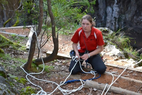 Rhiannan prepares the pitch