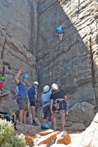 The rock climbing crew